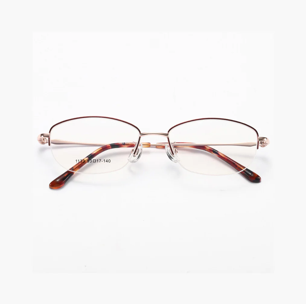 Ultra-Light Oval Metal Eyeglass Frames for Women VK2237