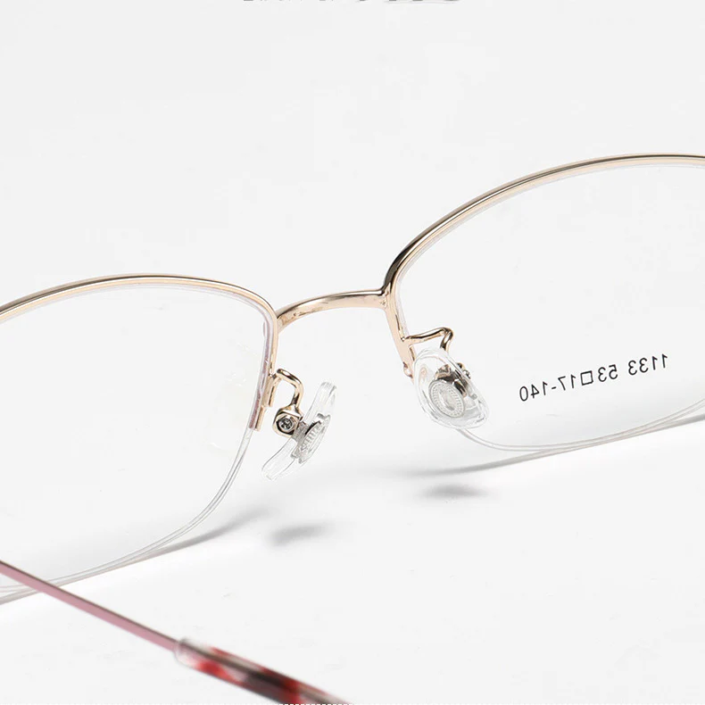Ultra-Light Oval Metal Eyeglass Frames for Women VK2237 - Image 5