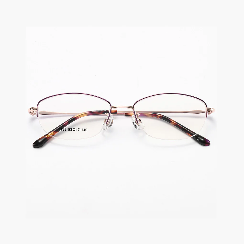 Ultra-Light Oval Metal Eyeglass Frames for Women VK2237 - Image 6