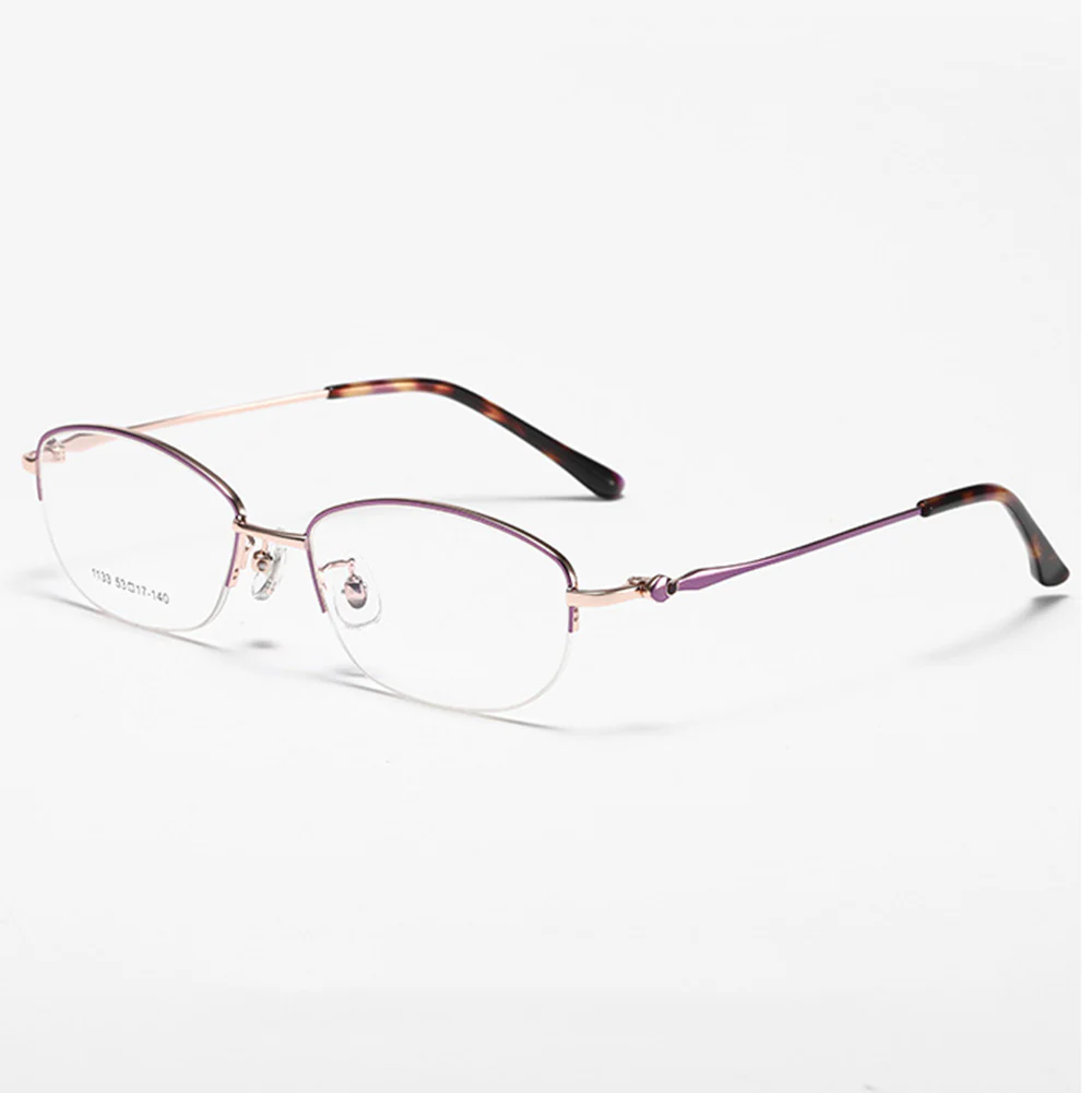 Ultra-Light Oval Metal Eyeglass Frames for Women VK2237 - Image 7