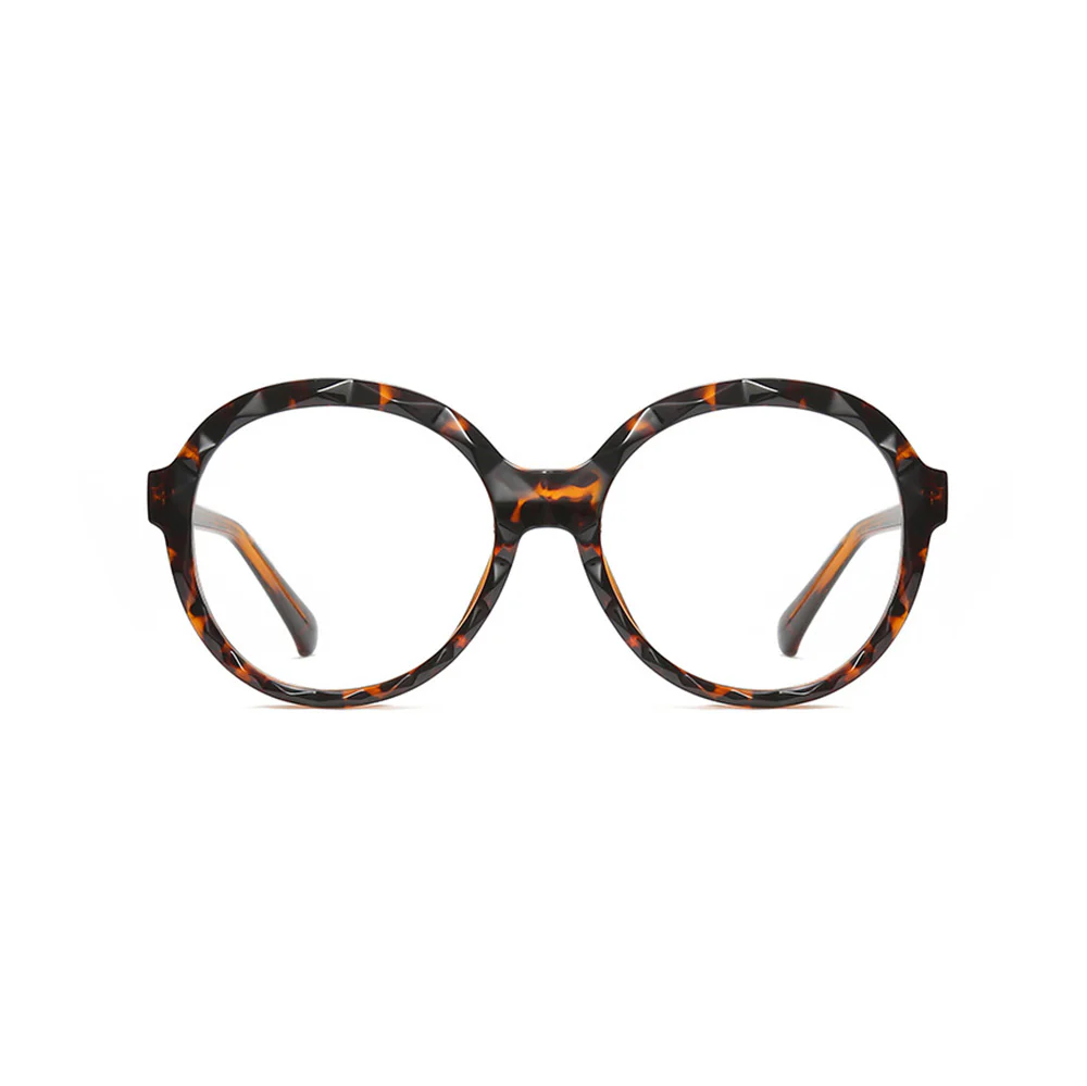 Crystal Rim Round Glasses with Spring Hinges VK2243