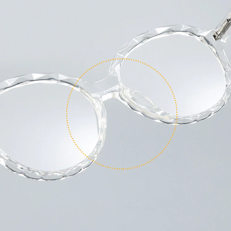 Crystal Rim Round Glasses with Spring Hinges VK2243 - Image 7
