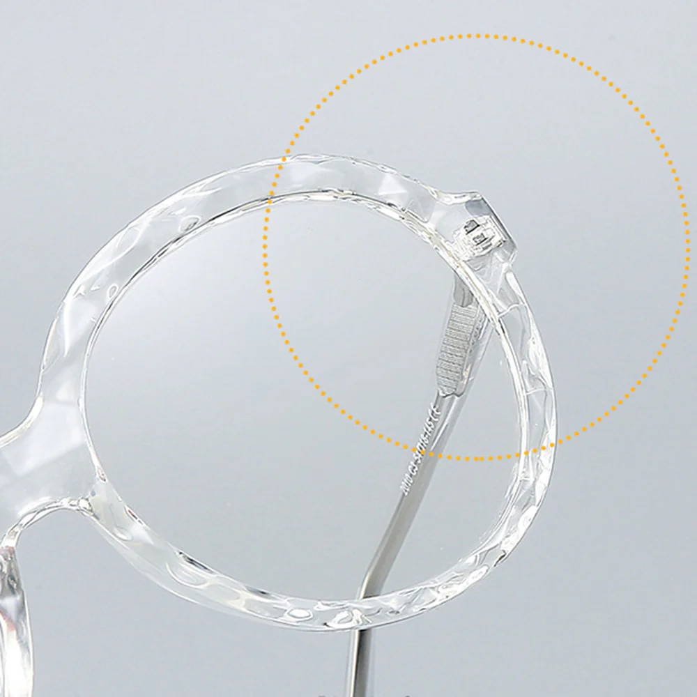 Crystal Rim Round Glasses with Spring Hinges VK2243 - Image 8