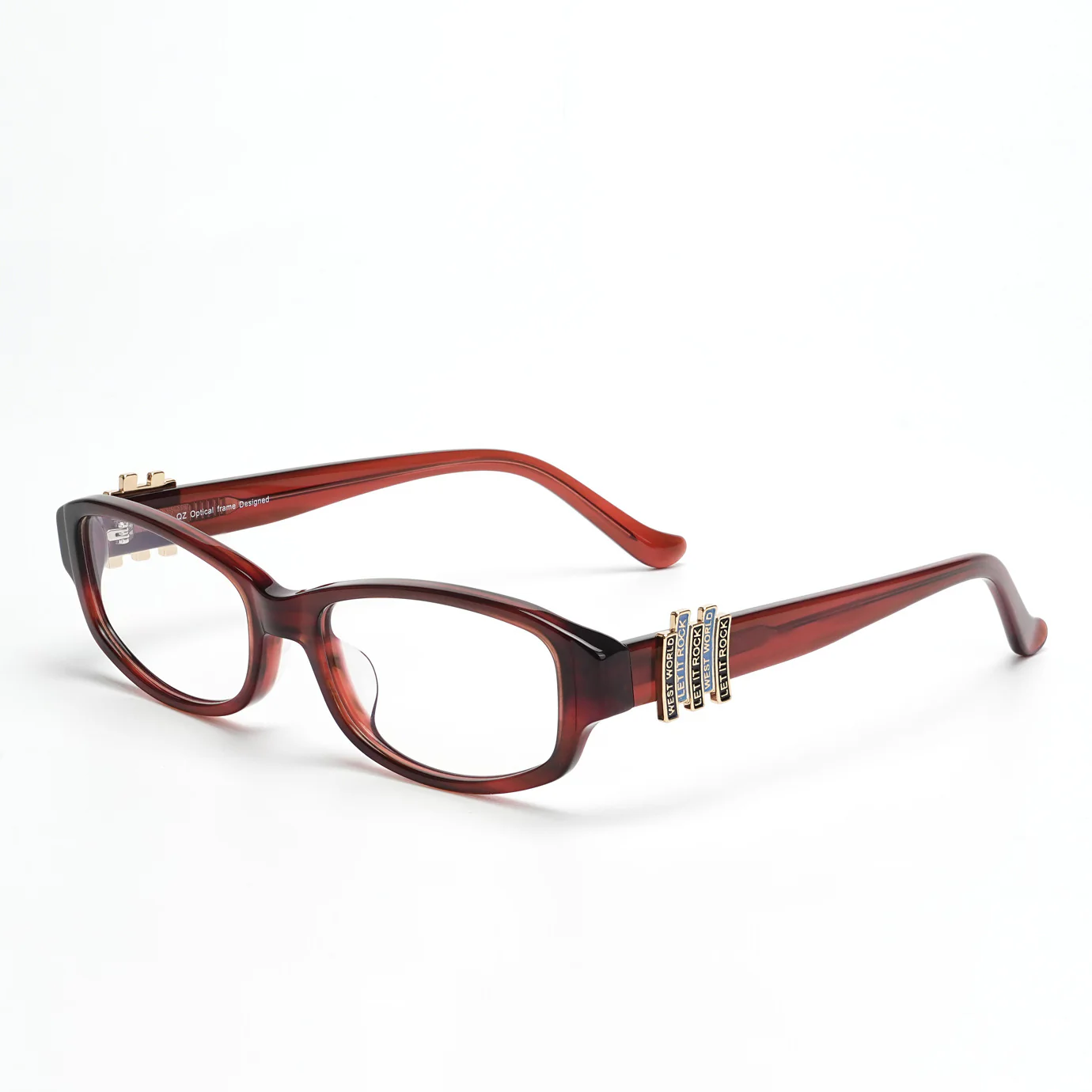 Vintage Y2K Style Acetate Rectangle Glasses VK2246 - Image 2