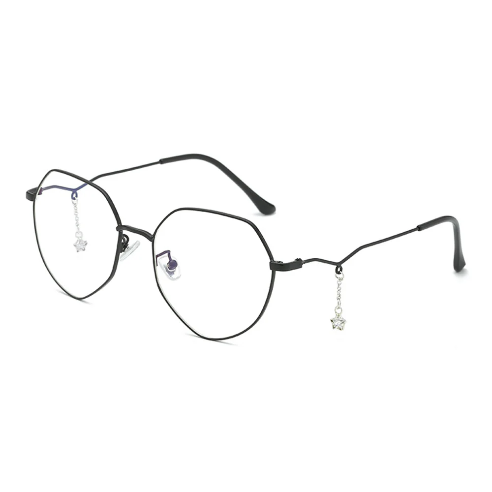 Geometric Metal Chain Pendant Fashion Glasses for Women VK2253 - Image 2
