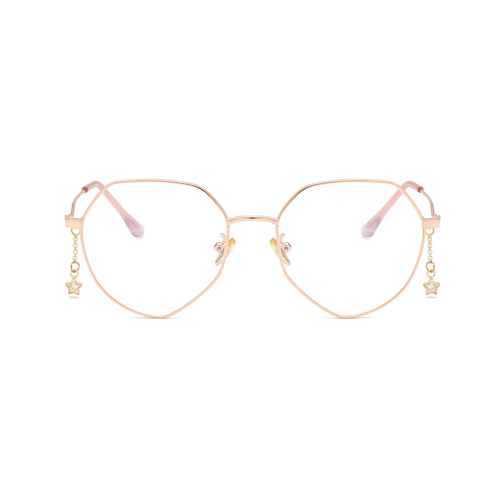 Geometric Metal Chain Pendant Fashion Glasses for Women VK2253 - Image 7