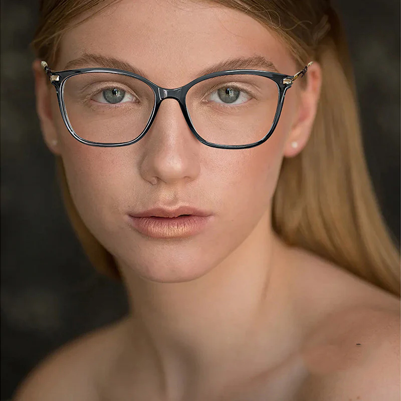 Women's Cat-Eye Glasses with Bowknot Temple Decoration VK2262 - Image 3