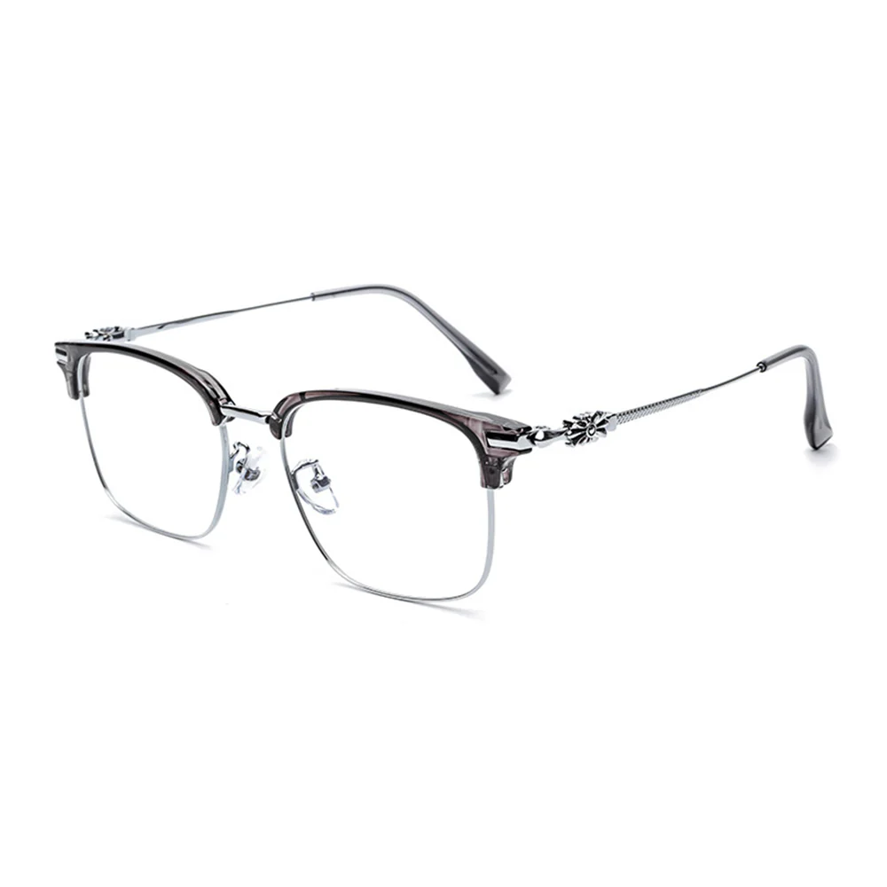 Chic and Lightweight Browline Metal Optical Glasses VK2278 - Image 2