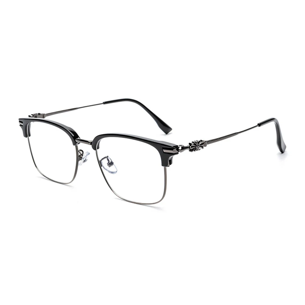 Chic and Lightweight Browline Metal Optical Glasses VK2278 - Image 7