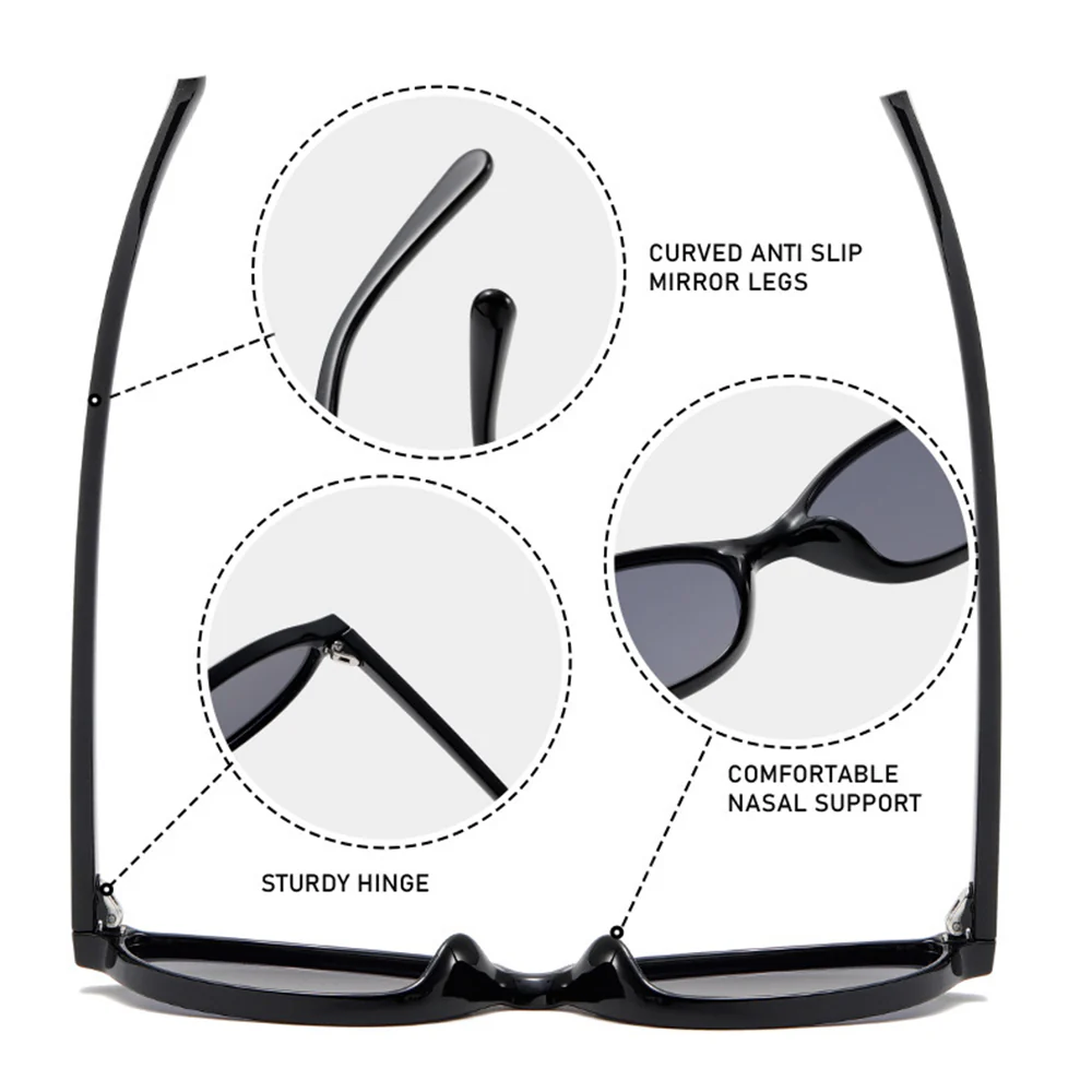 Narrow Cat-Eye Vintage Polarized Sunglasses Unisex UV400 VK2279 - Image 3