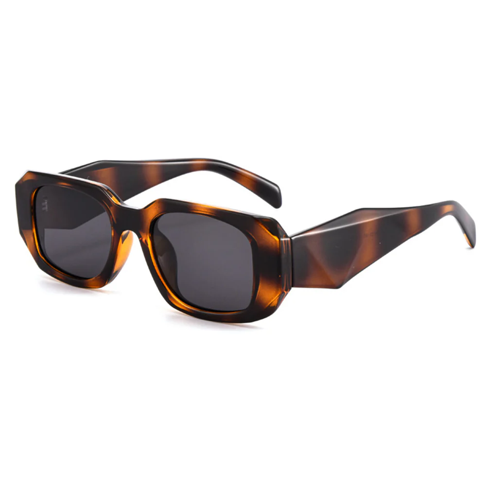 Rectangular Fashion Polarized Sunglasses Geometric Temples VK2285 - Image 11