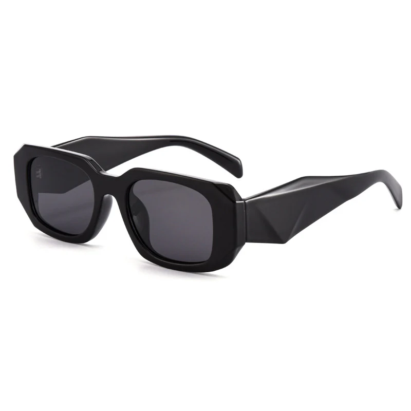 Rectangular Fashion Polarized Sunglasses Geometric Temples VK2285 - Image 2