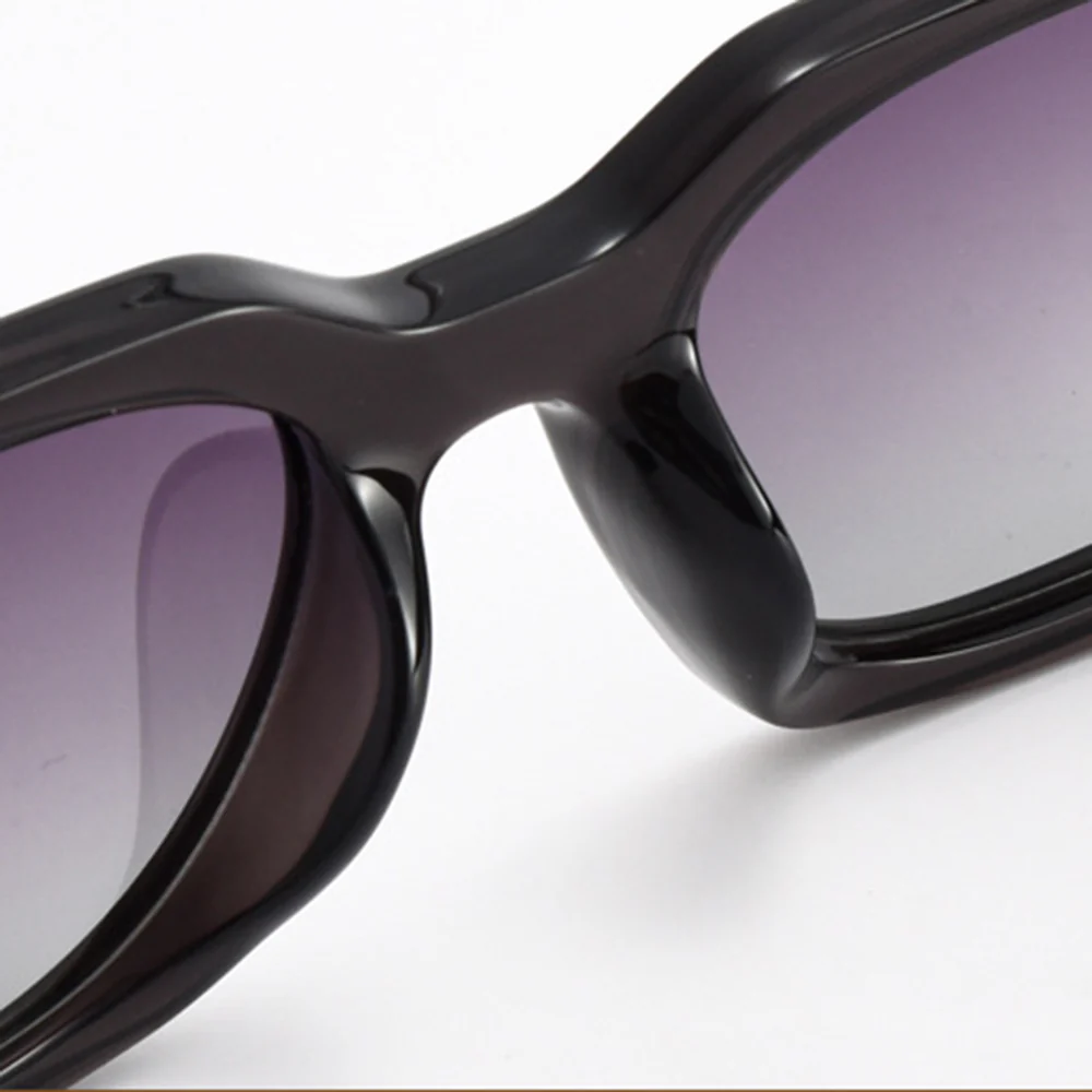 Rectangular Fashion Polarized Sunglasses Geometric Temples VK2285 - Image 6