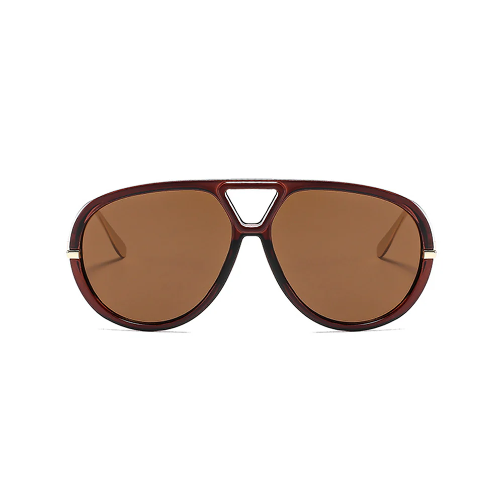 Oversized Aviator UV Protective Sunglasses Eye Care Design VK2291 - Image 4