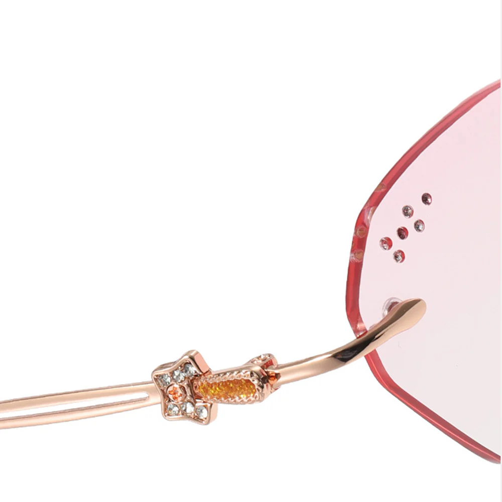 Rimless Diamond-Cut Anti-Blue Light Reading Glasses VK2292 - Image 6