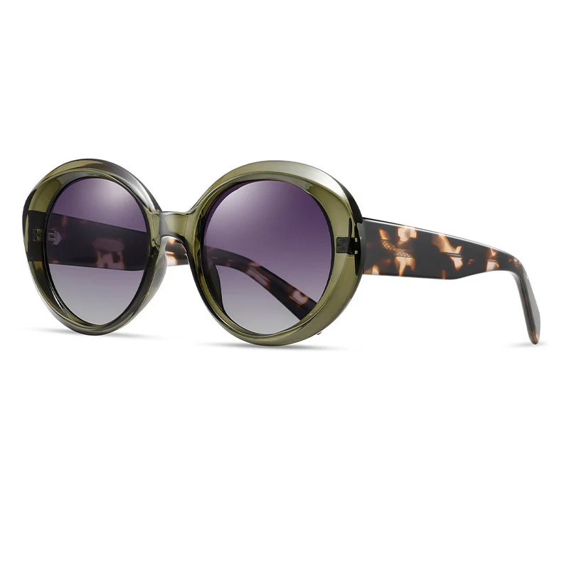 Oversized Round Acetate Sunglasses VK2295 - Image 10