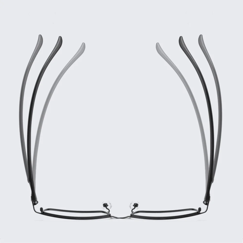 Men’s Business Rectangle Metal Glasses Lightweight VK2296 - Image 7