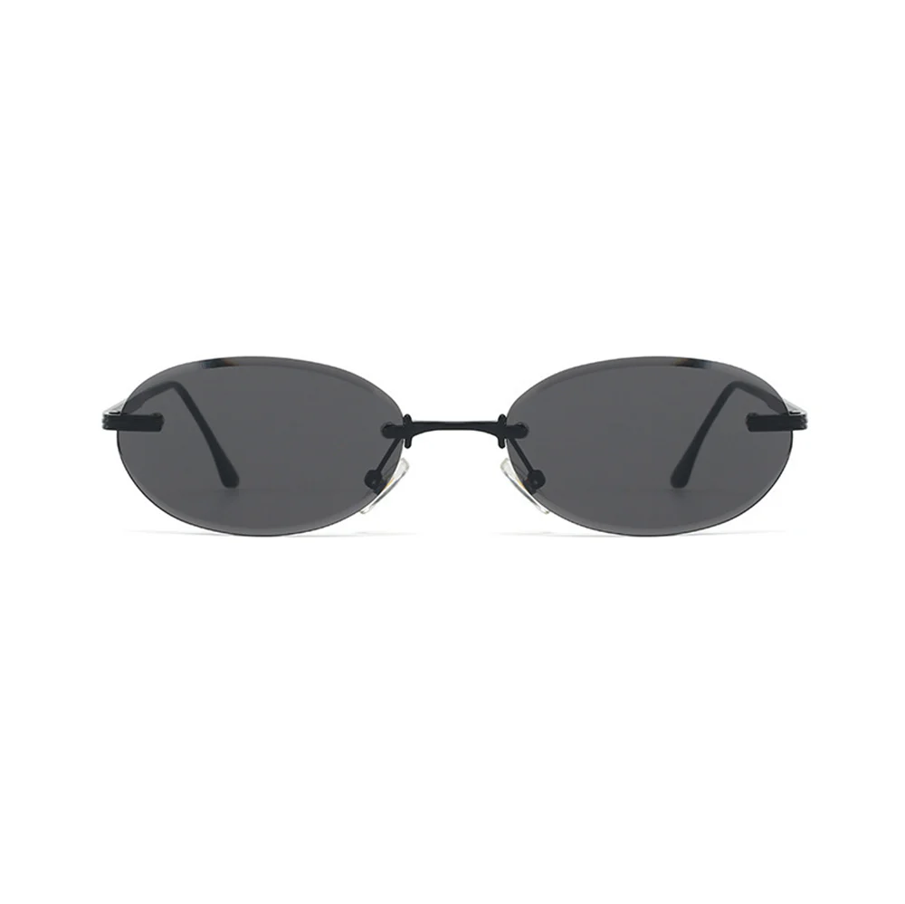 Oval Rimless Trendy Sunglasses VK2298 - Image 4