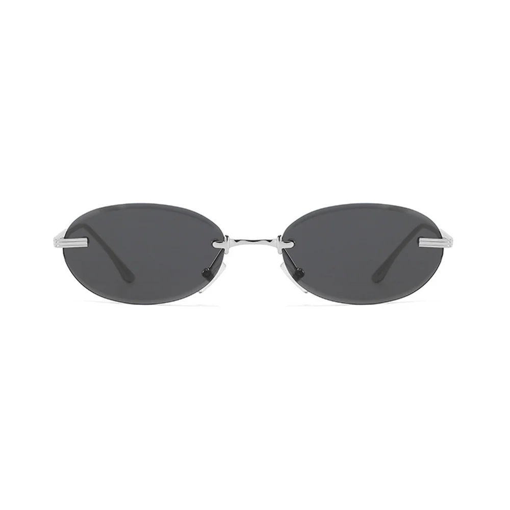 Oval Rimless Trendy Sunglasses VK2298 - Image 6