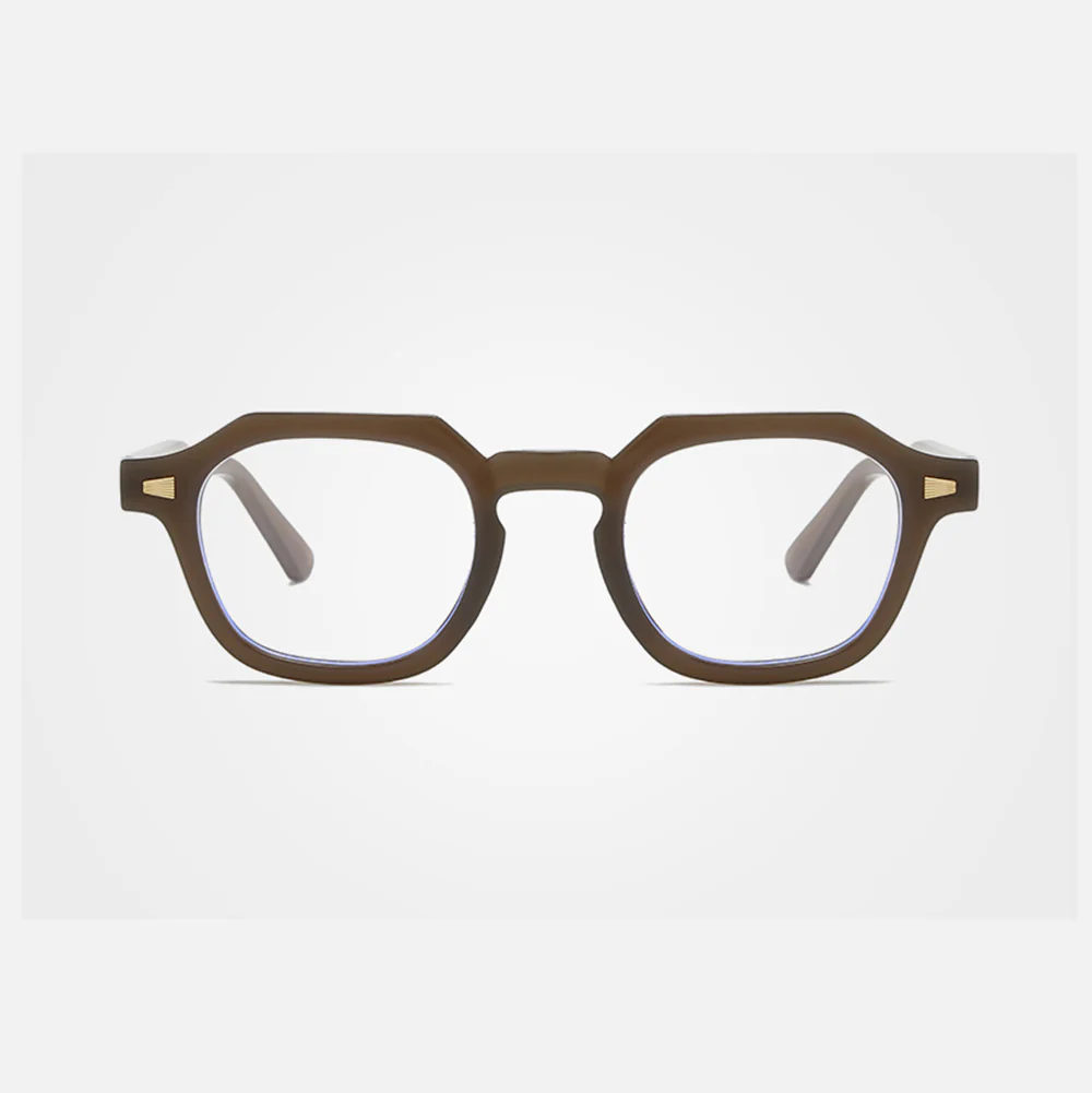 Irregular Geometric Retro Thick Frame Glasses VK2301 - Image 10