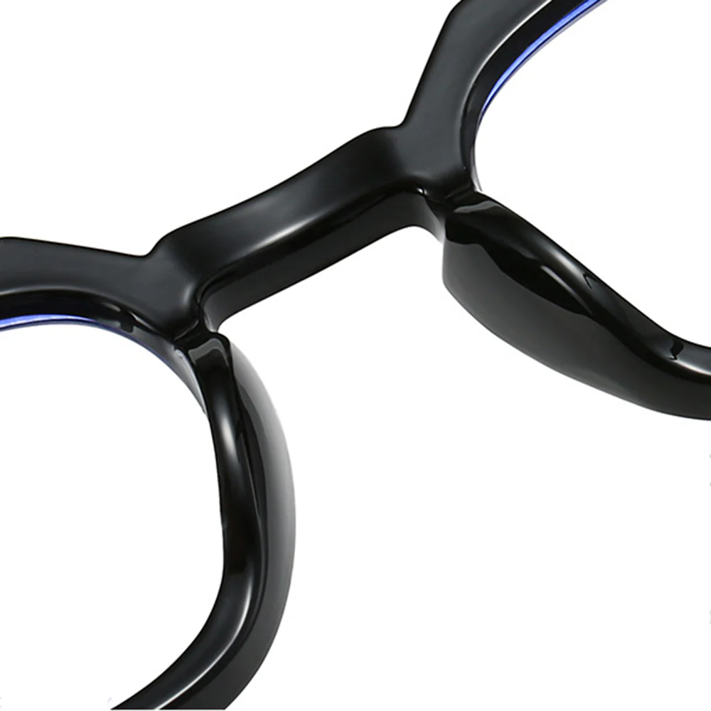 Irregular Geometric Retro Thick Frame Glasses VK2301 - Image 7