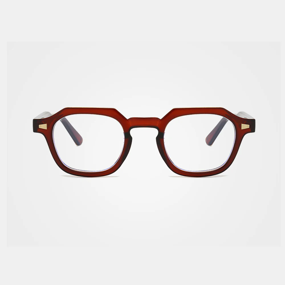 Irregular Geometric Retro Thick Frame Glasses VK2301 - Image 8