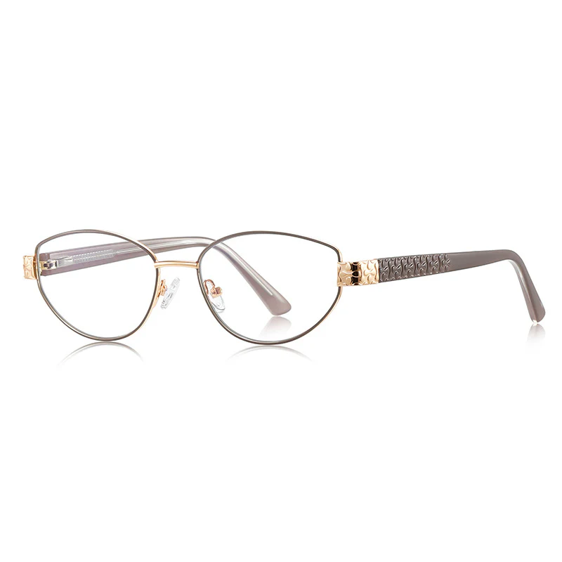 Elegant Metal Oval Glasses with Spring Hinges VK2311 - Image 13