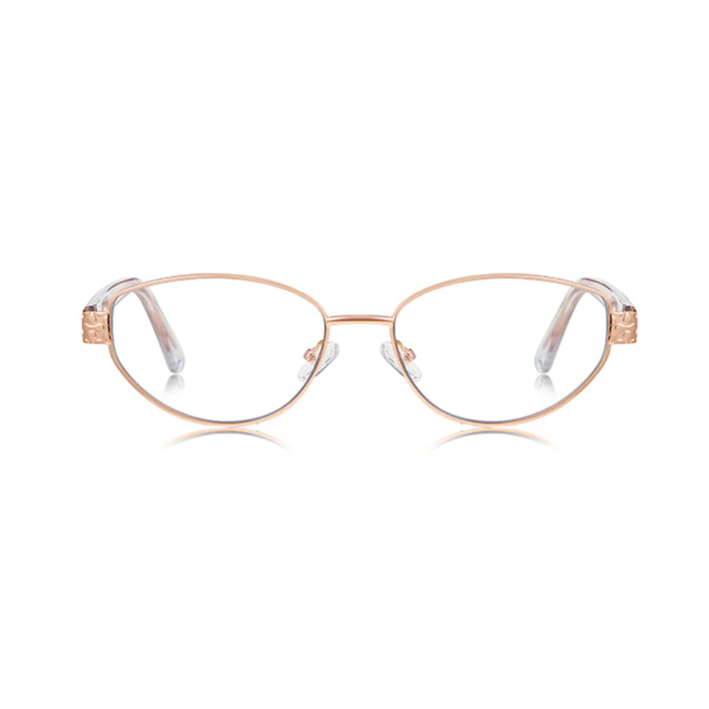 Elegant Metal Oval Glasses with Spring Hinges VK2311 - Image 6