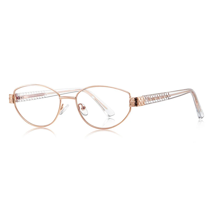 Elegant Metal Oval Glasses with Spring Hinges VK2311 - Image 7