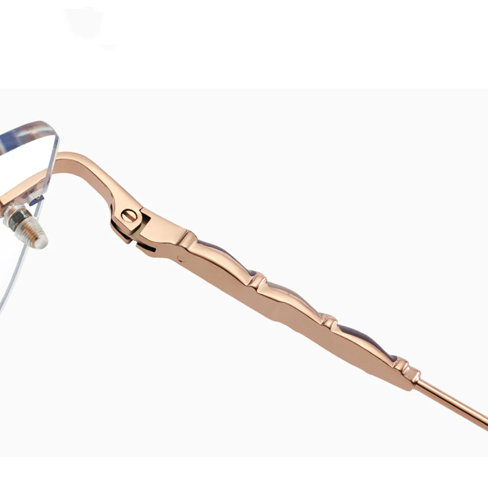 Rimless Cat-Eye Metal Glasses for Women VK2314 - Image 3