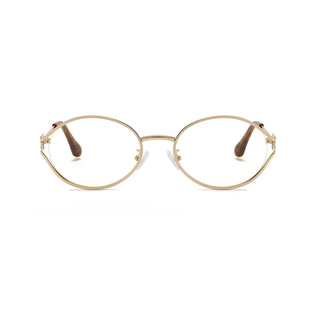 Chic Round Metal Glasses with Hollowed Design VK2316