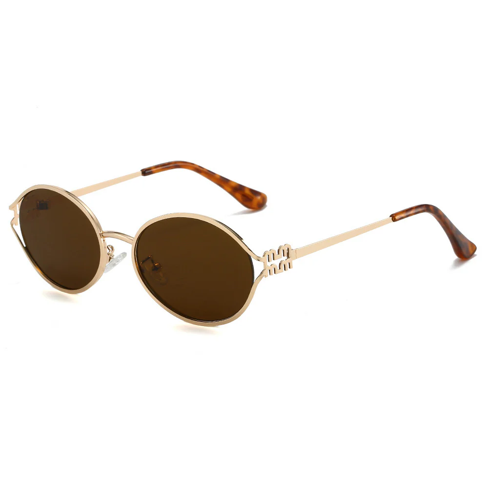 Chic Round Metal Glasses with Hollowed Design VK2316 - Image 3