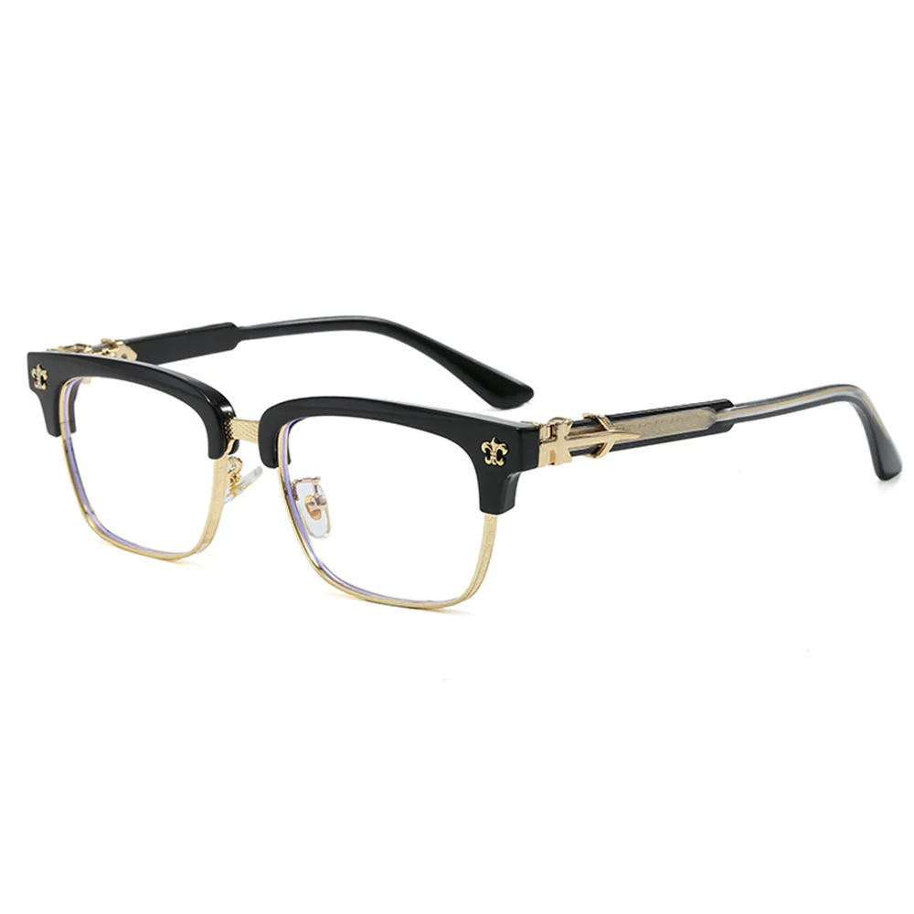 Unisex Business Browline Glasses Blue Light Blocking VK2319 - Image 7