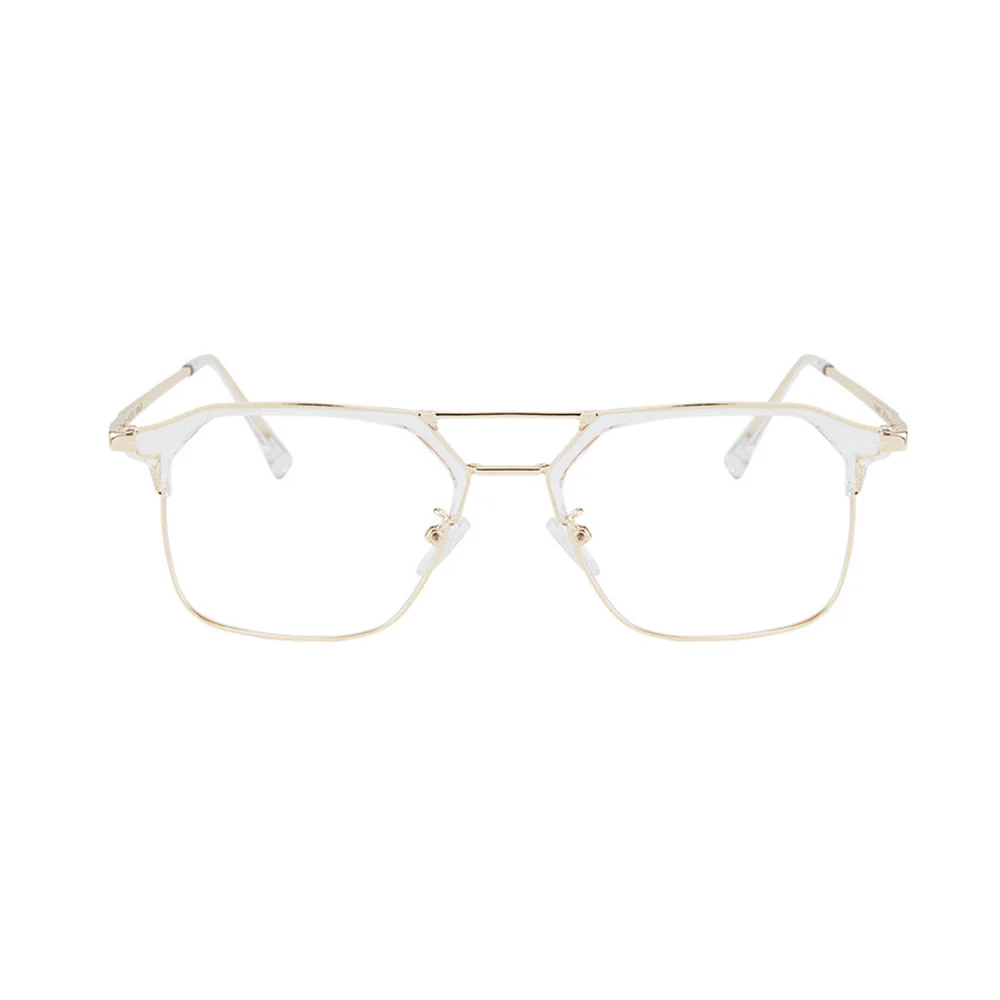 Metal Browline Business Glasses for Men VK2327 - Image 8