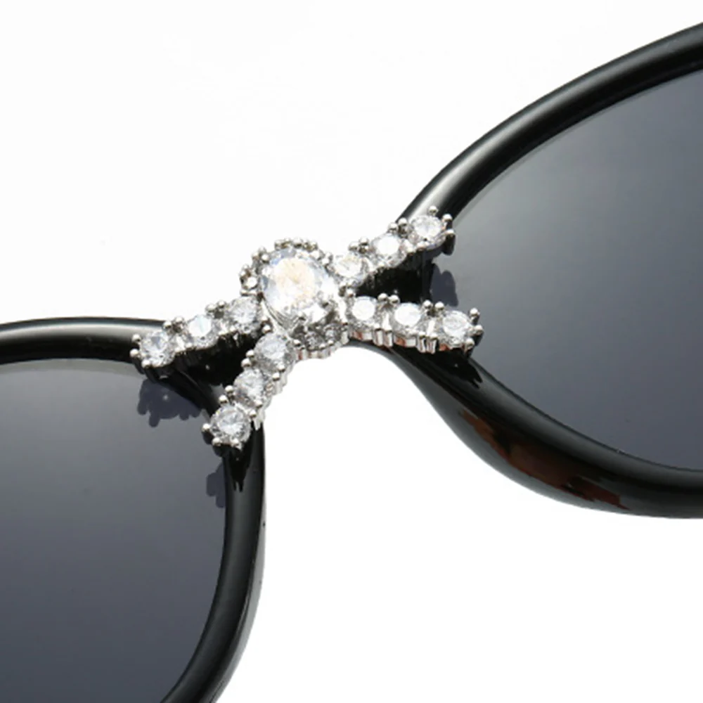 Cat Eye Glasses with Crystal Bow Accent VK2332 - Image 4