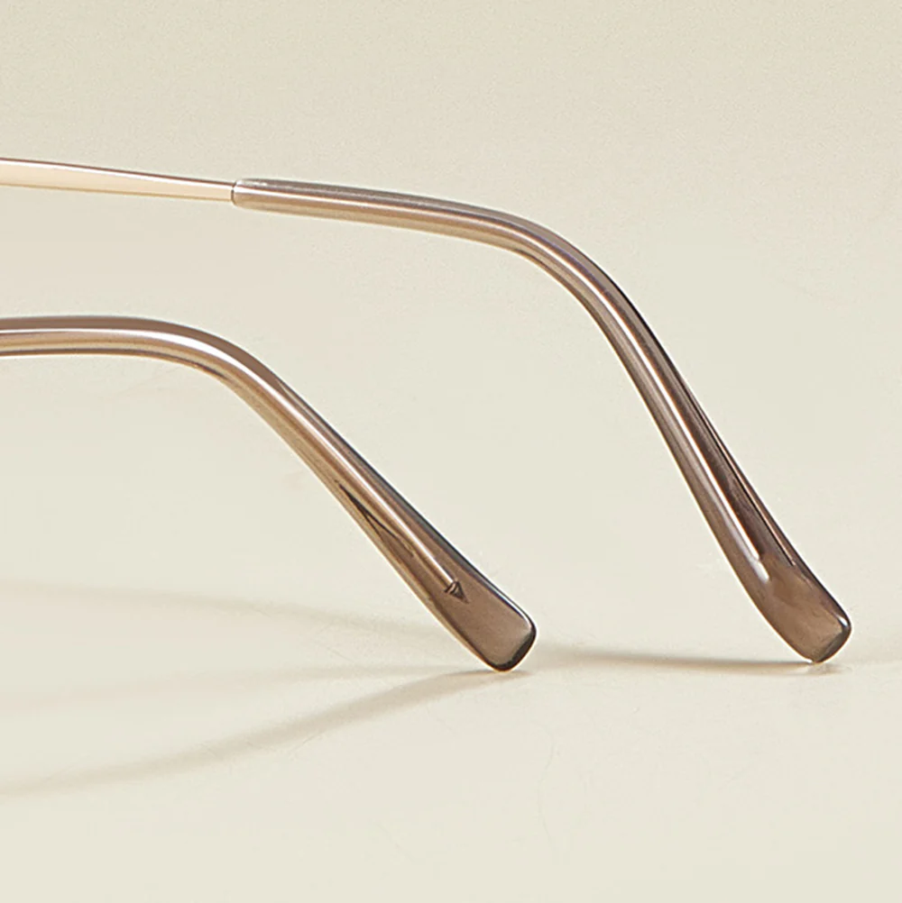 Unisex Rectangular Metal Business Glasses VK2334 - Image 5