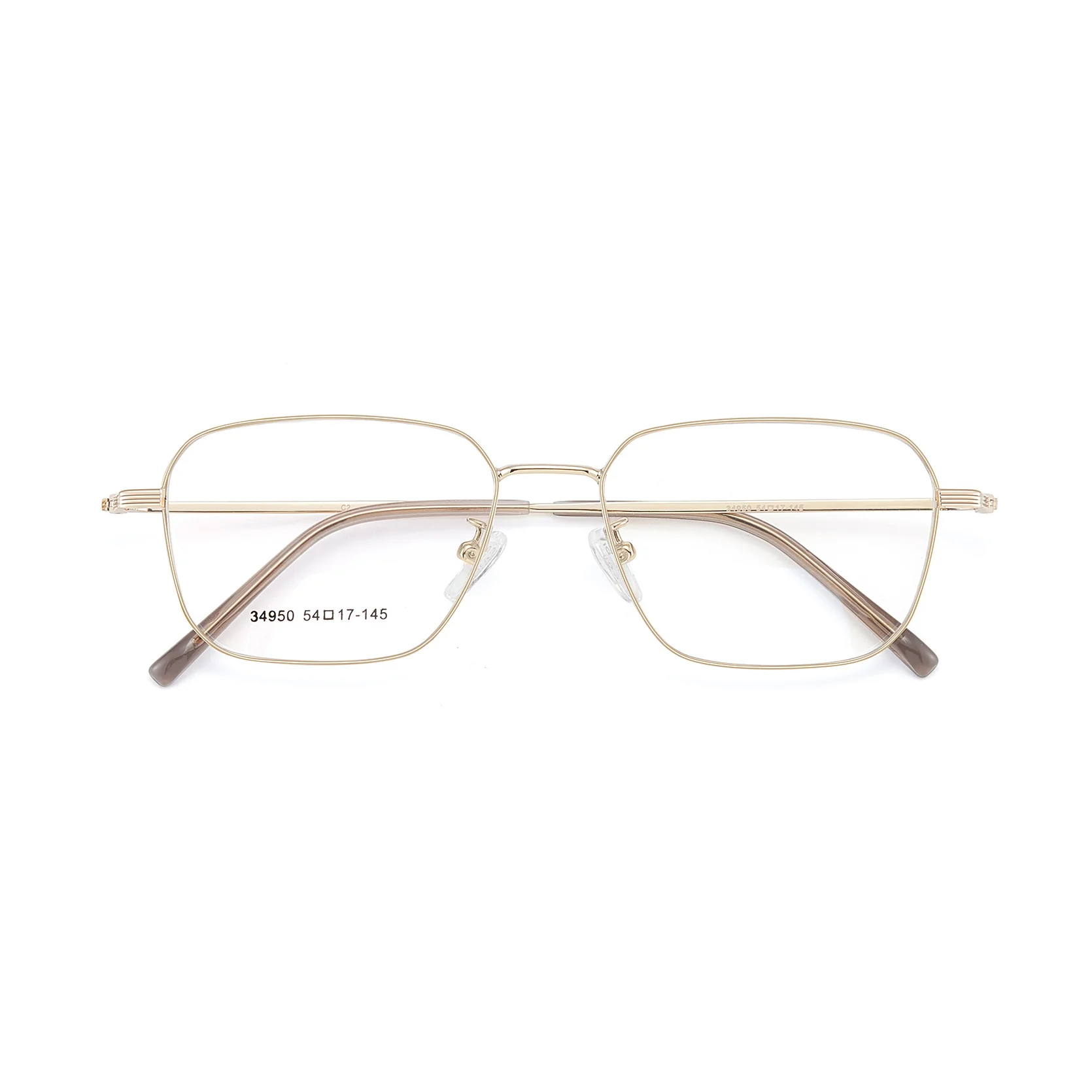 Unisex Rectangular Metal Business Glasses VK2334 - Image 6