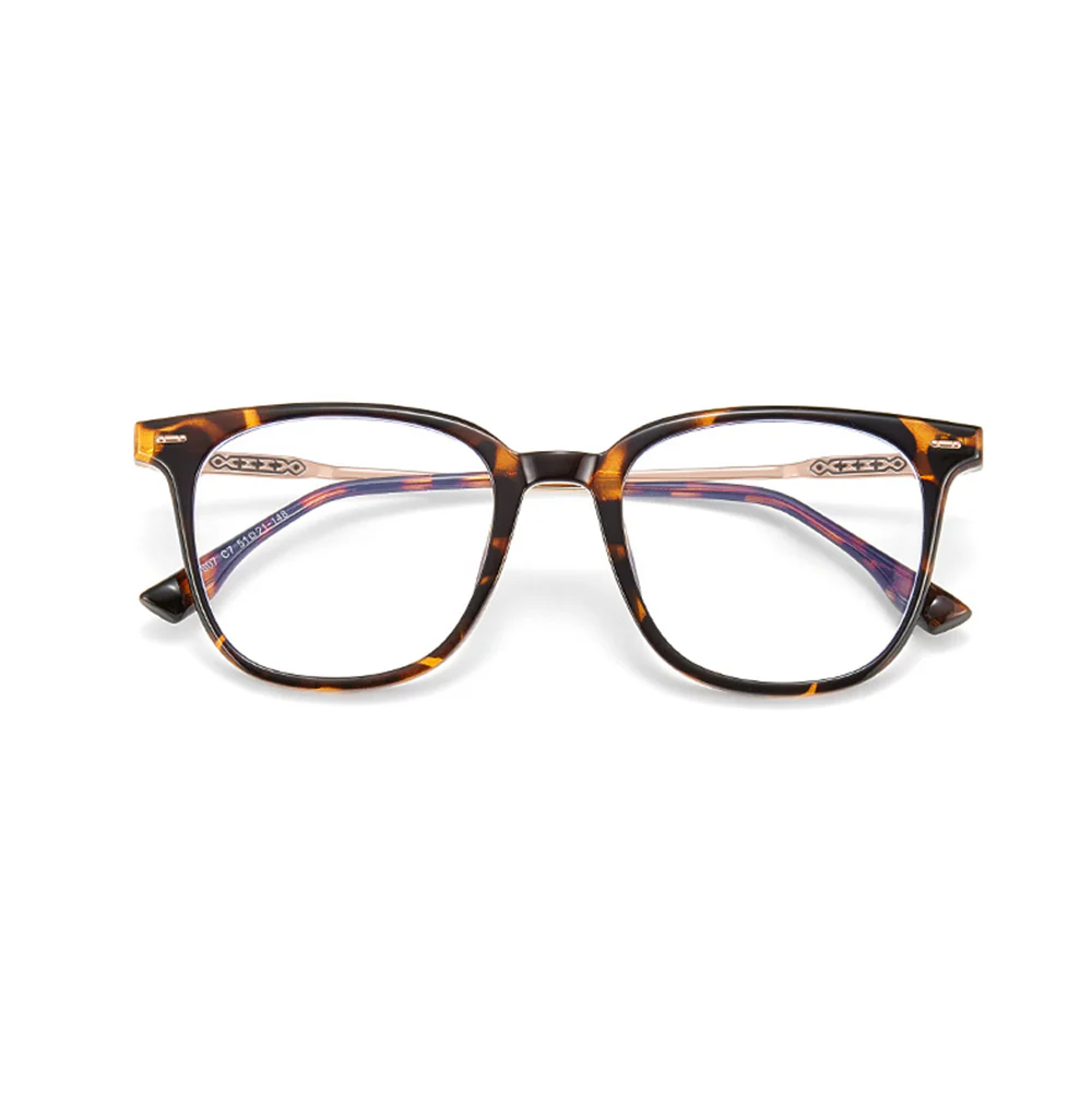 Vintage Style Square Glasses with Metal Accents VK2337 - Image 15