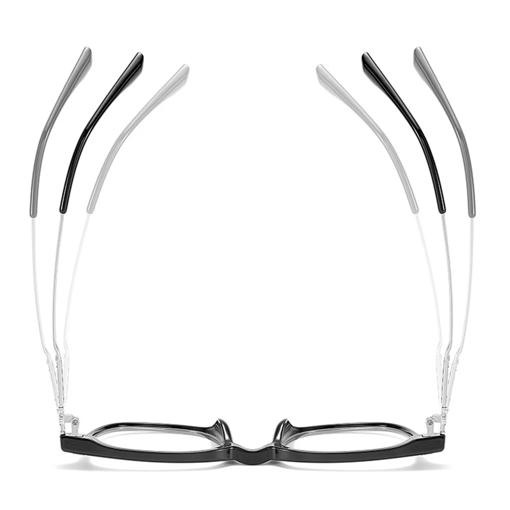 Vintage Style Square Glasses with Metal Accents VK2337 - Image 3
