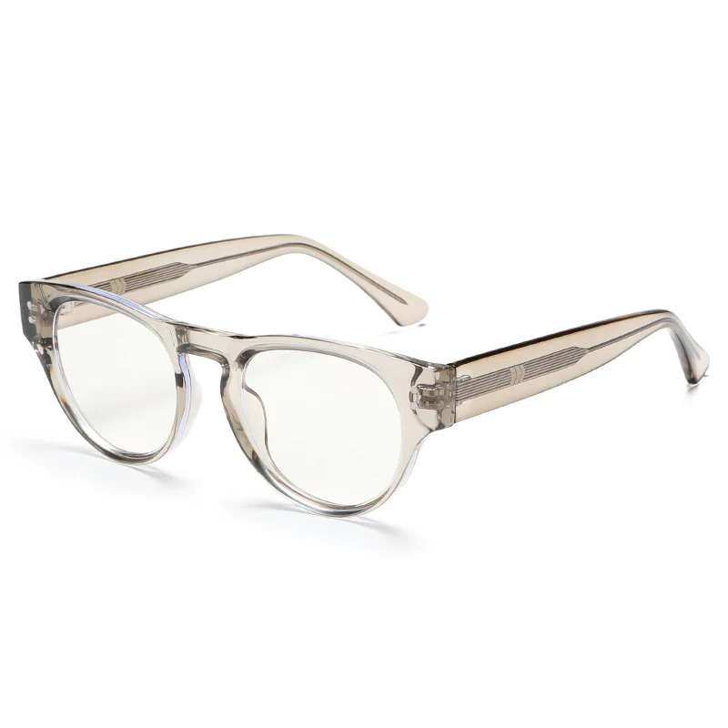 Artistic Round Blue Light Glasses with Thick Temples VK2344 - Image 10
