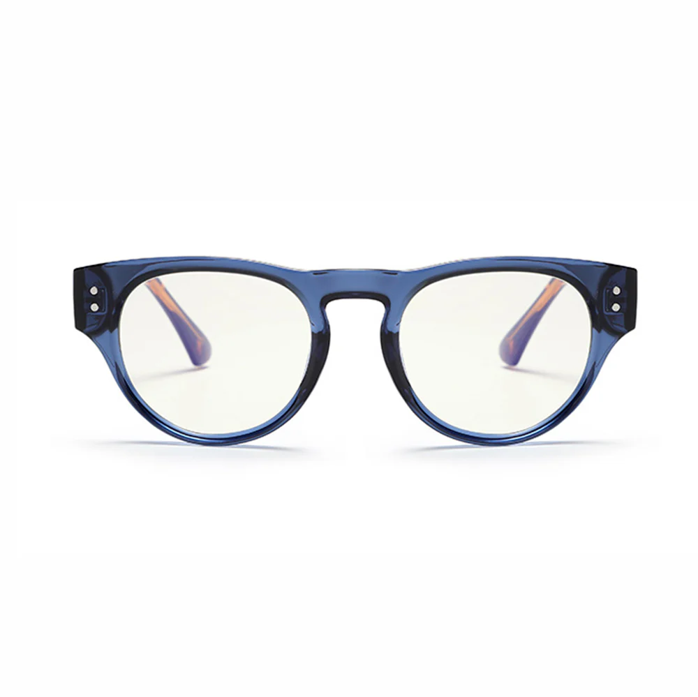 Artistic Round Blue Light Glasses with Thick Temples VK2344 - Image 13