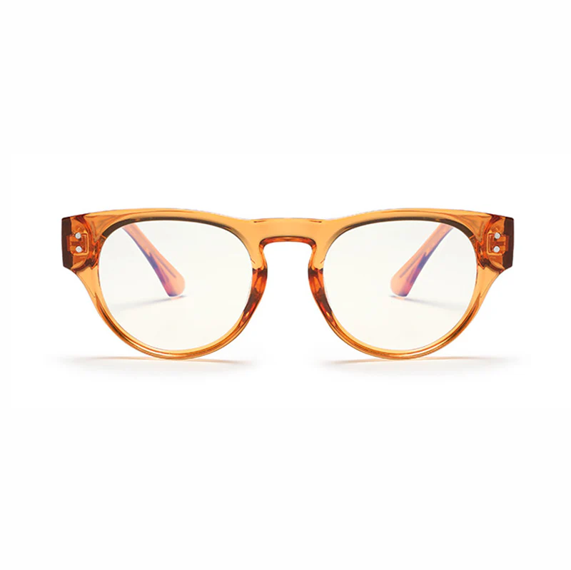 Artistic Round Blue Light Glasses with Thick Temples VK2344 - Image 15