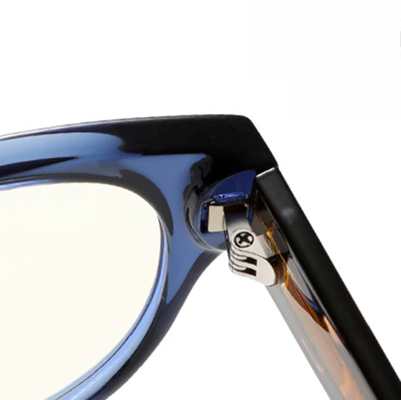 Artistic Round Blue Light Glasses with Thick Temples VK2344 - Image 5