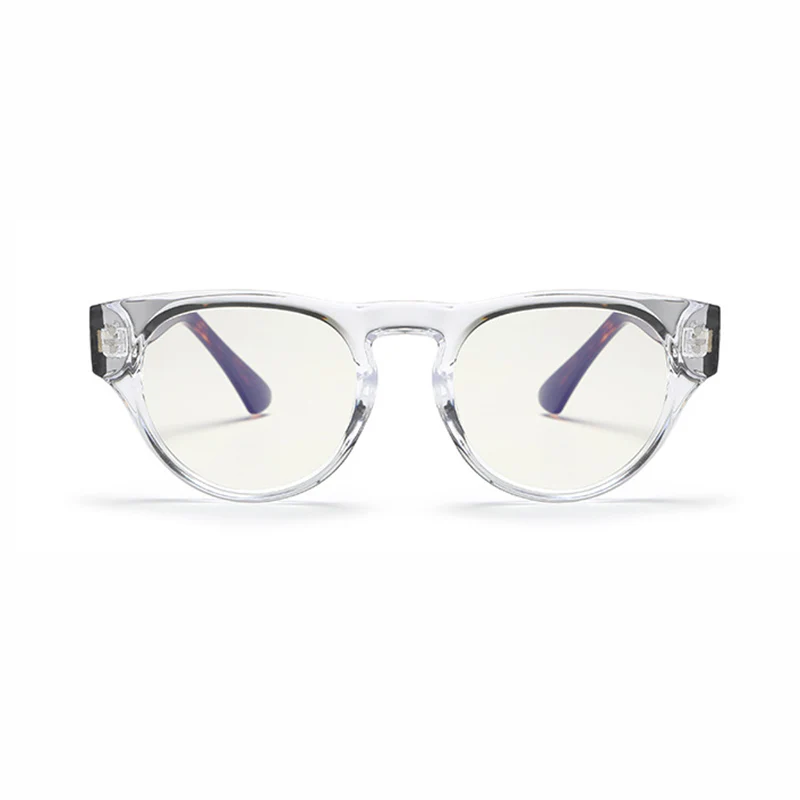 Artistic Round Blue Light Glasses with Thick Temples VK2344 - Image 7