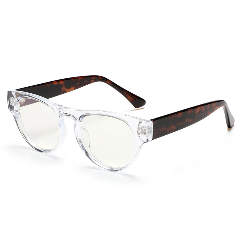Artistic Round Blue Light Glasses with Thick Temples VK2344 - Image 8
