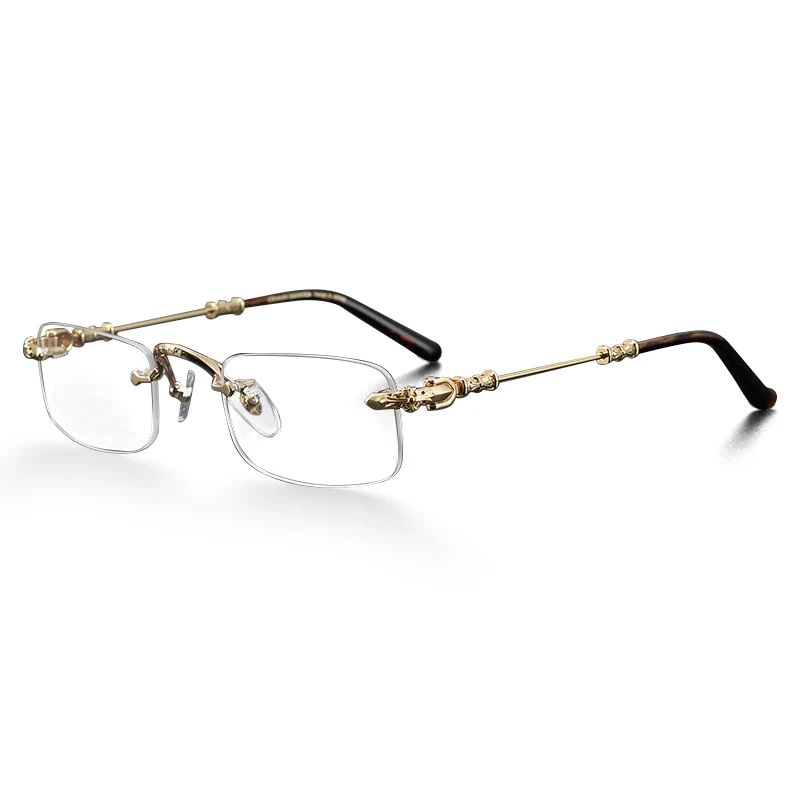 Frameless Metal Blue Light Blocking Reading Glasses VK2346 - Image 3