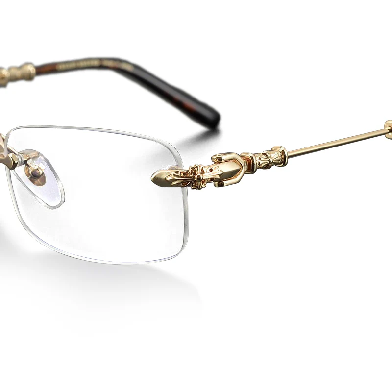 Frameless Metal Blue Light Blocking Reading Glasses VK2346 - Image 4