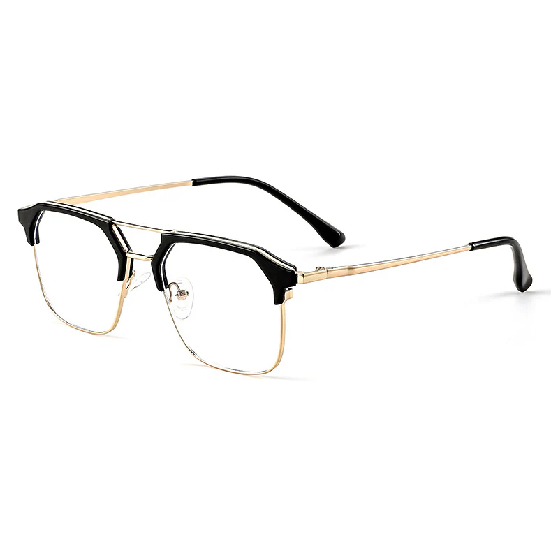 Retro Browline Double-Bridge Business Eyeglasses VK2351 - Image 2