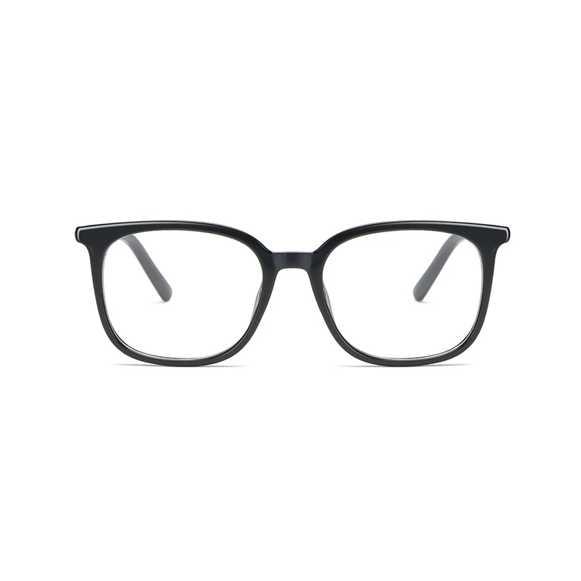 Unisex Rectangle Eyeglasses with Striped Accents VK2363