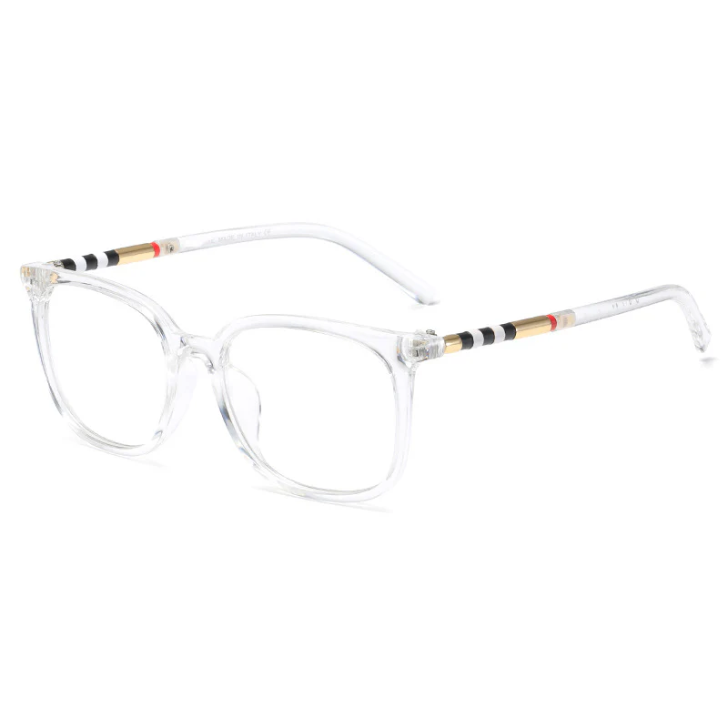 Unisex Rectangle Eyeglasses with Striped Accents VK2363 - Image 7